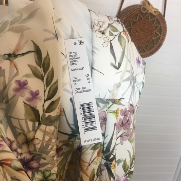 NEW Jessica Howard Ruffle Tiered Floral Midi Dress - Picture 5 of 8